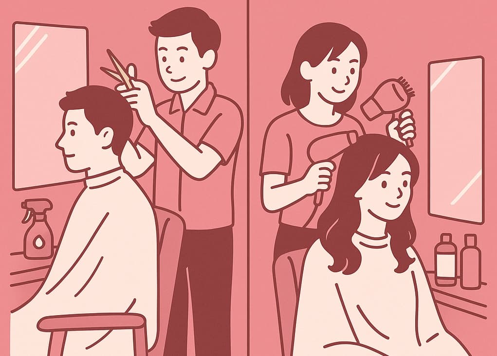 Main difference between men's and women's haircuts in Japan